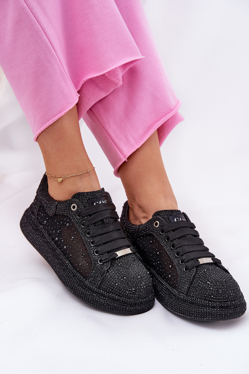 Декоровані кросівки на платформі GOE NN2N4021 чорні