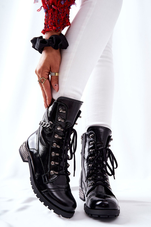 Шкіряні черевики Laura Messi Black 2209