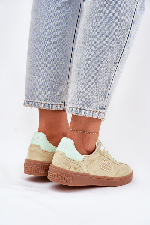 Замшеве Спортивне Взуття Кросівки Для Жінок D.Franklin Лайм DFSH387005