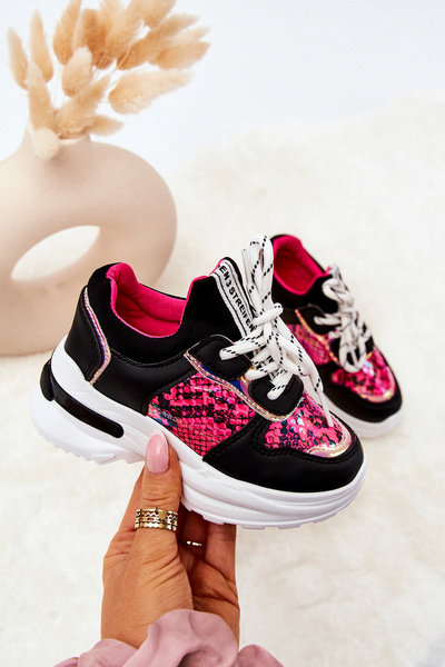 Шкіряне спортивне взуття Snakeskin Black Gabbie