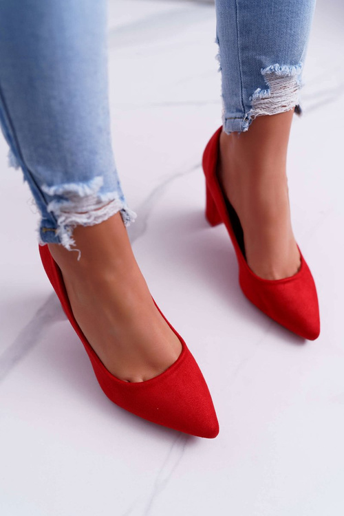 Жіночі босоніжки на шпильці замшеві червоно-малинові