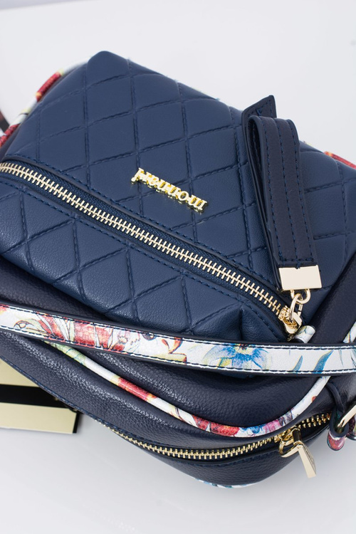 Жіноча стьобана сумочка Темно-синій гаманець