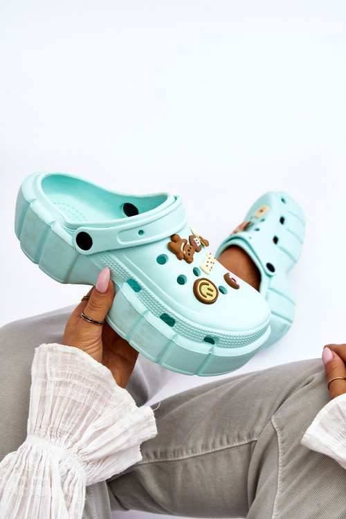 Жіночі поролонові тапочки Crocs з орнаментом Green Marlett