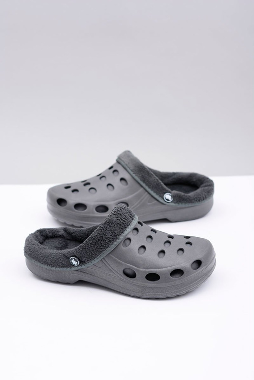 Жіночі розігрівальні шльопанці сірі Kroks EVA