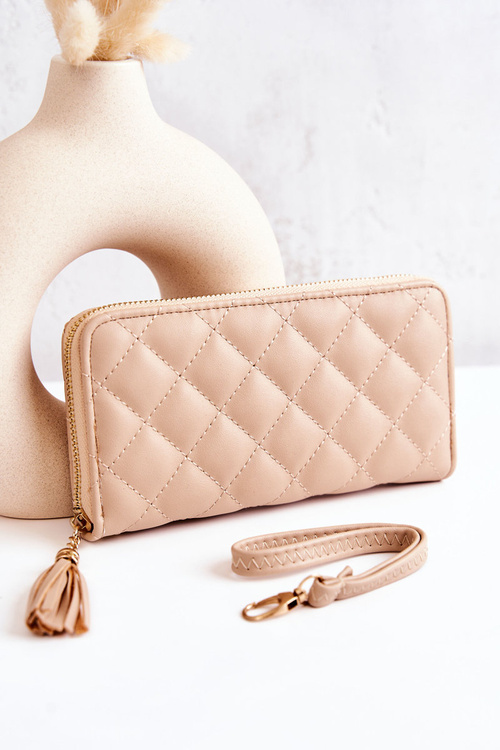 Великий стьобаний гаманець з бахромою, бежевий Selley