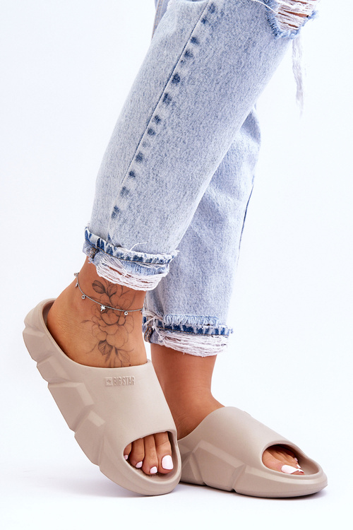 Жіночі легкі пінопластові тапочки Big Star LL274593, бежевий