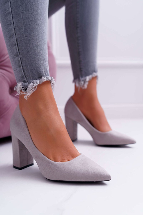 Жіночі туфлі на шпильці Suede Grey Clarina