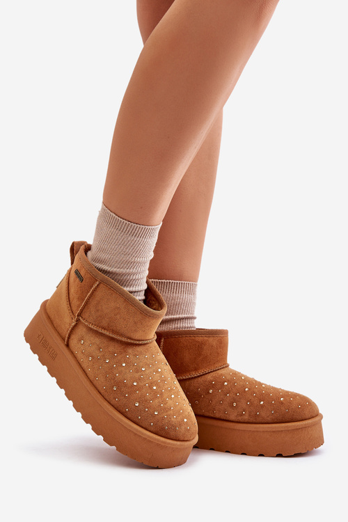 Снігові черевики з декором на платформі Big Star OO274A104 Camel