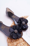 Лу Бу | Гумові шльопанці Balerina Meliski Flowers Black Candela