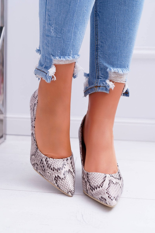 Жіночі шкіряні шкіряні туфлі з гострими підборами Snake Fantasy