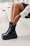 Чоботи на масивній платформі Чорні Florinara