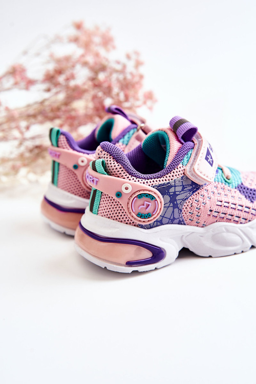 Дитяче спортивне взуття на липучці рожево-фіолетовий Lillo