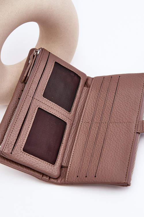 Жіночий місткий світло-коричневий гаманець Aenima