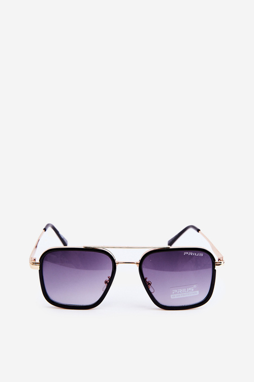 Жіночі сонцезахисні окуляри авіатори UV400 чорно-золоті