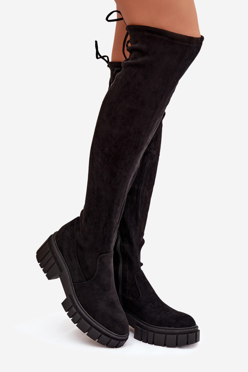 Жіночі замшеві черевики Workers Black Cheera