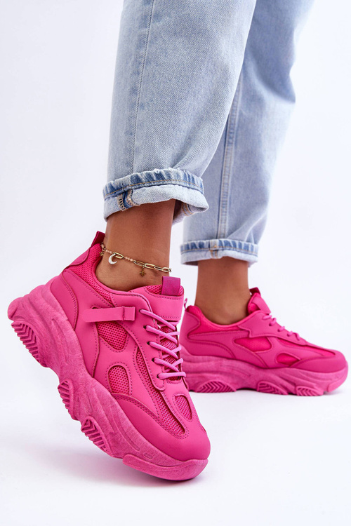 Жіночі кросівки на масивній платформі Фуксія Agnenia