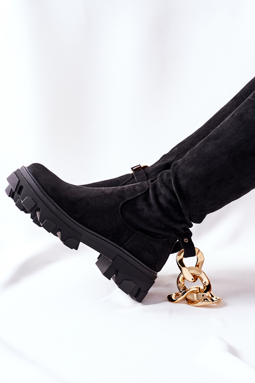 Чорні замшеві чоботи Окленд