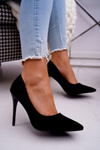 Жіночі чорні замшеві туфлі на шпильці Betty
