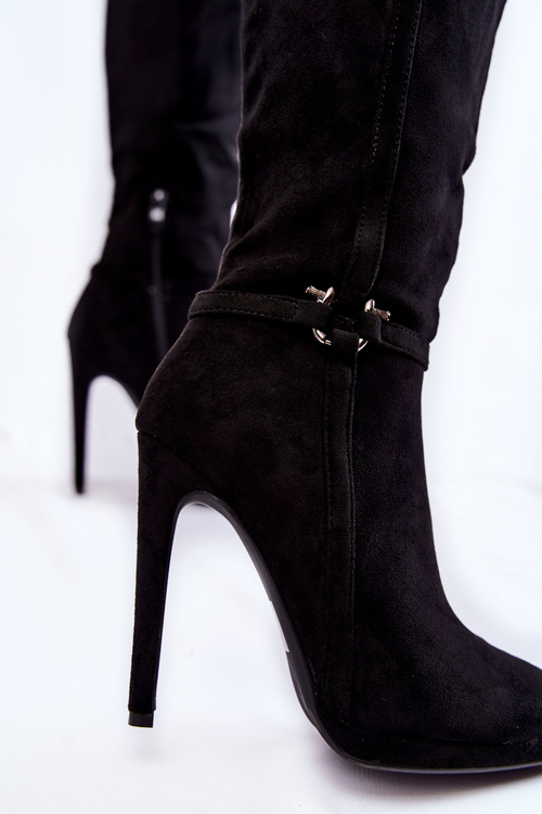 Класичні замшеві чоботи Black Linney