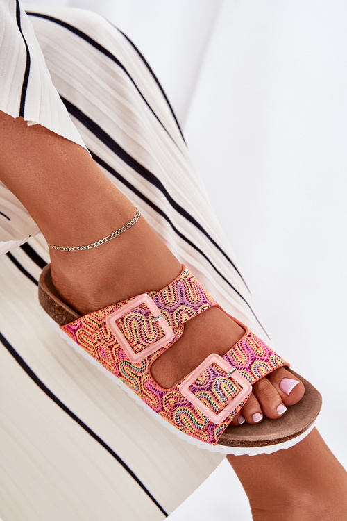 Тапочки Жіночі З Пряжками І Блискітками Помаранчеві S.Barski RB51-006