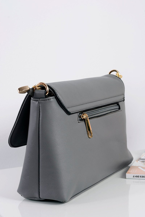 Класична сіра жіноча сумочка на золотий ланцюжок