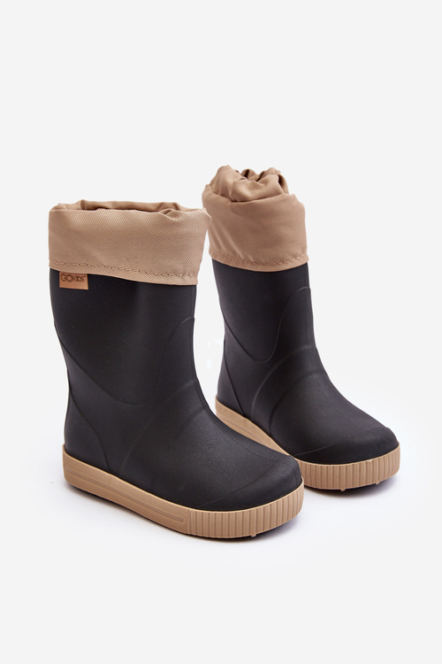 Дитячі сапоги з внутрішньою підкладкою Snow Wave Gokids 981 чорно-бежевий