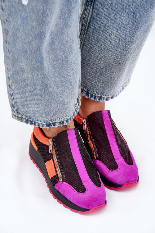 Шкіряні Кросівки на Платформі Maciejka Чорні 06853-15