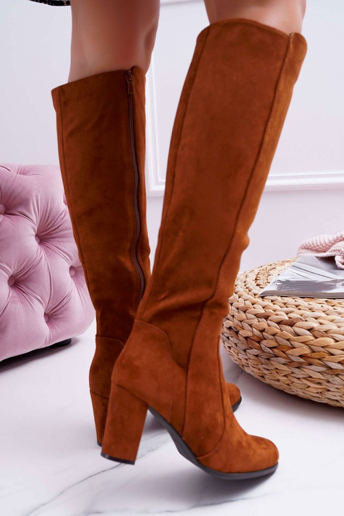 Жіночі замшеві верблюжі чоботи Sergio Leone KZ275