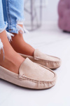Мокасини жіночі комфортні з еко-замші бежевого кольору Lemma