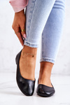 Чорна класична шкіряна балерина Стейсі
