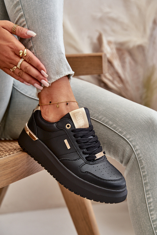 Жіночі кросівки на платформі Big Star OO274758 HI-POLY SYSTEM Чорні