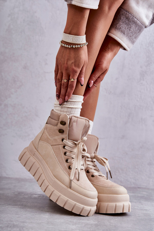 Зручні черевики на платформі бежеві Sanchio