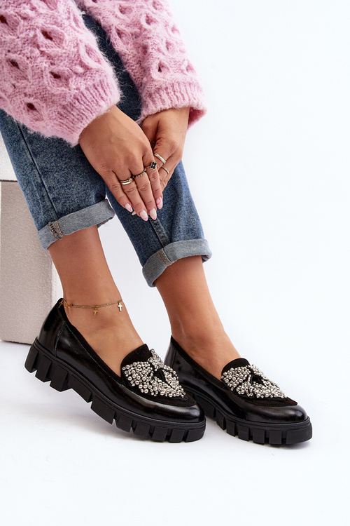 Поліровані жіночі мокасини Laura Messi 2785 Чорні