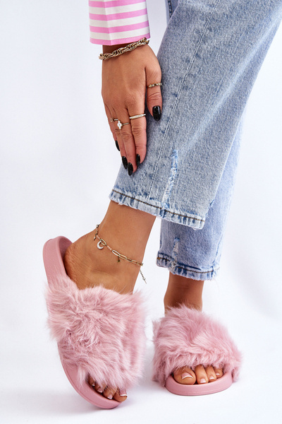 Тапочки з хутряною гумкою Світло-фіолетовий Allyson