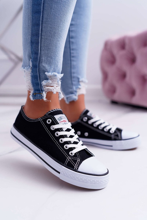 Чорно-білі жіночі низькі кросівки Smith