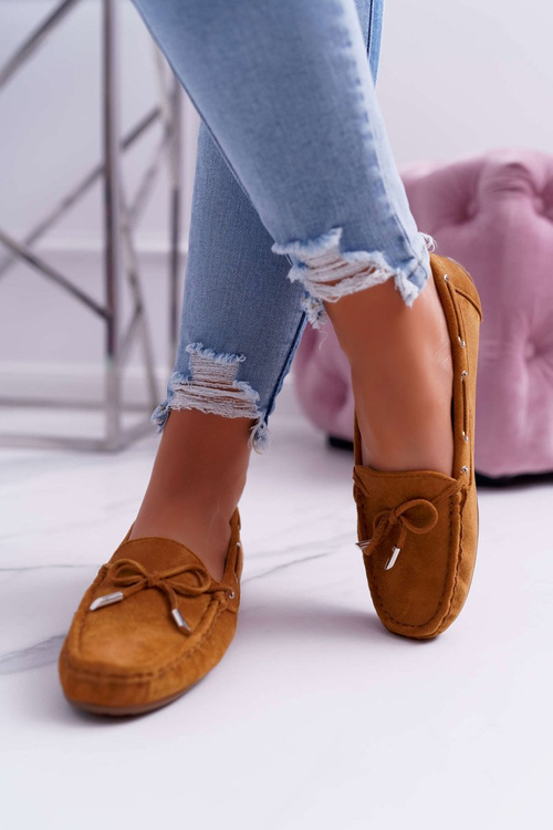 Жіночі мокасини Комфортні еко-замша Camel Memfi