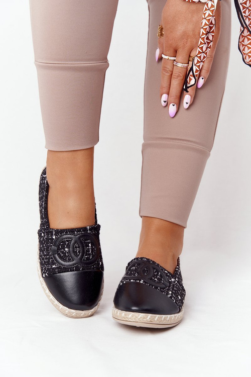 Елегантні жіночі еспадрільї чорного кольору Be My Love