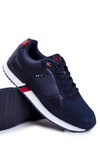 Чоловіче спортивне взуття Fonsi із замшевої шкіри темно-синього кольору
