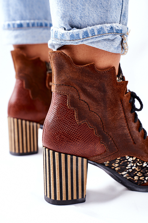 Чоботи жіночі шкіряні Maciejka Brown 03190-02