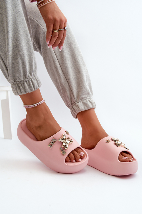 Жіночі легкі пінопластові гірки з рожевими прикрасами Orchia