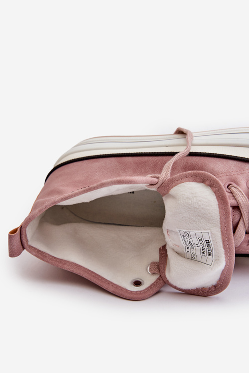 Теплі жіночі кросівки на платформі з еко шкіри Big Star OO274068 Рожеві