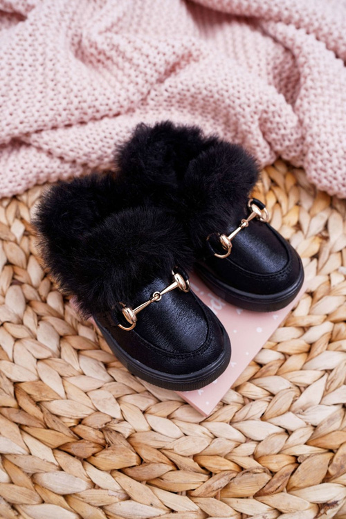 Дитячі тенісні черевики на флісовій підкладці чорні Grendy