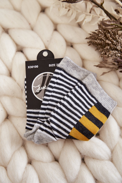 Шкарпетки дитячі класичні в смужку і смужку Жовті