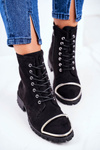 Жіночі черевики Lu Boo Black Suede Workers зі сталевою оправою Jacksy