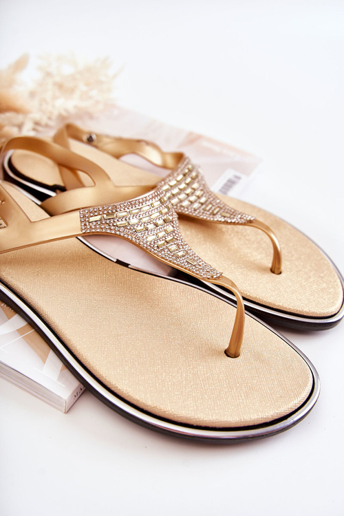 Жіночі босоніжки шльопанці з орнаментом Gold Atlanta