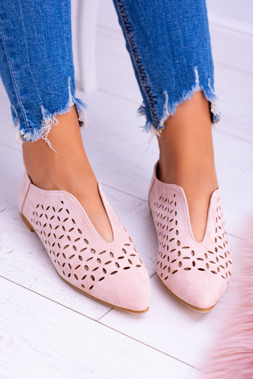 Жіночі замшеві напівчеревики Lu Boo Synthia Powder Pink