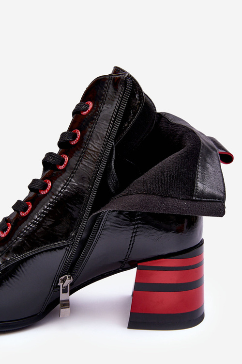 Лаковані чоботи на підборах SBarski MR870-49 Чорні