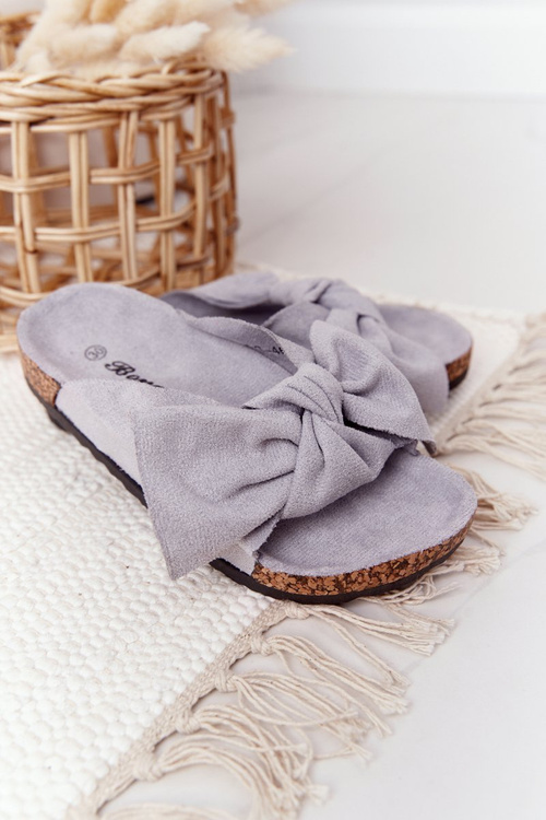 Дитячі тапочки на пробці сірі Little Wendy