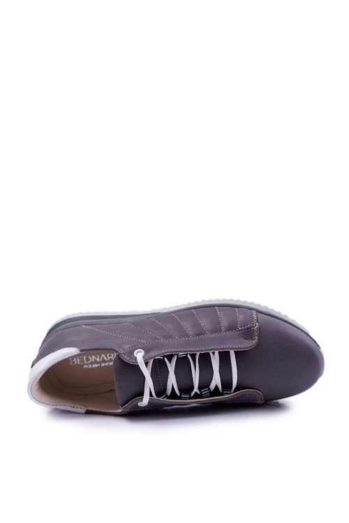 Чоловіче шкіряне спортивне взуття Bednarek сірий Geos