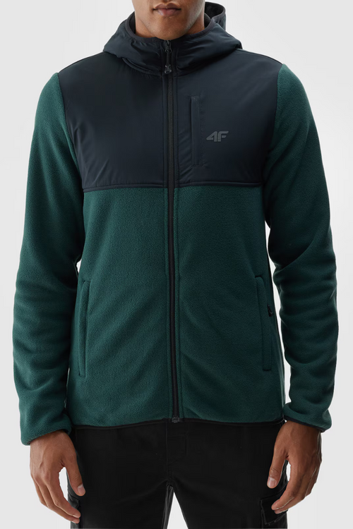 Чоловічий фліс з капюшоном Regular 4FWAW24TFLEM269-40S темно-зелений